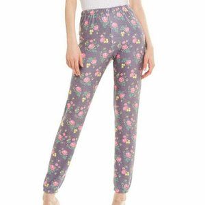 Wildfox Hazy Blooms Knox Pants Joggers Cozy Sweatpants Floral Pattern.